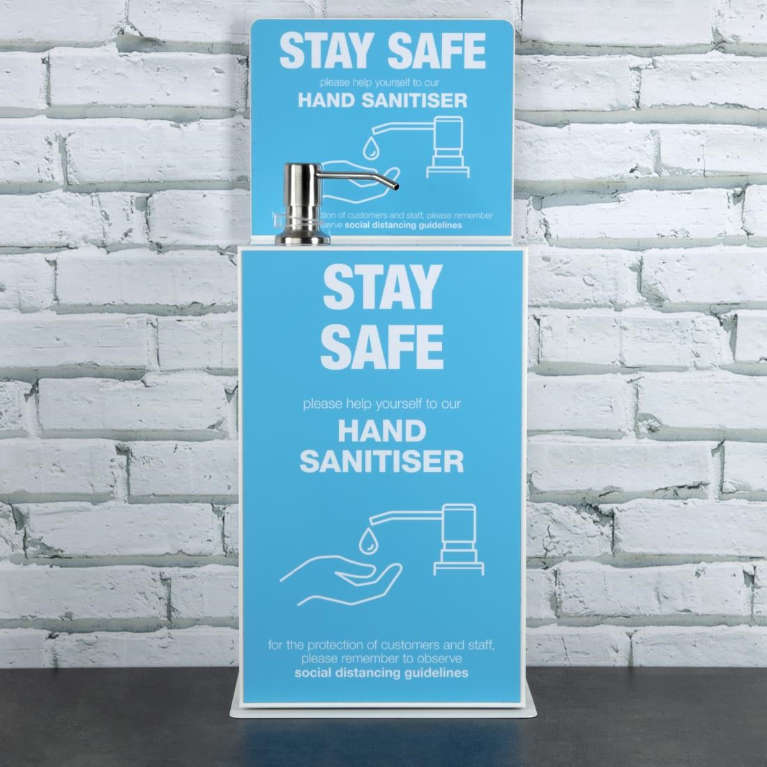 Station de désinfection des mains de comptoir/murale 5L - NISBETS