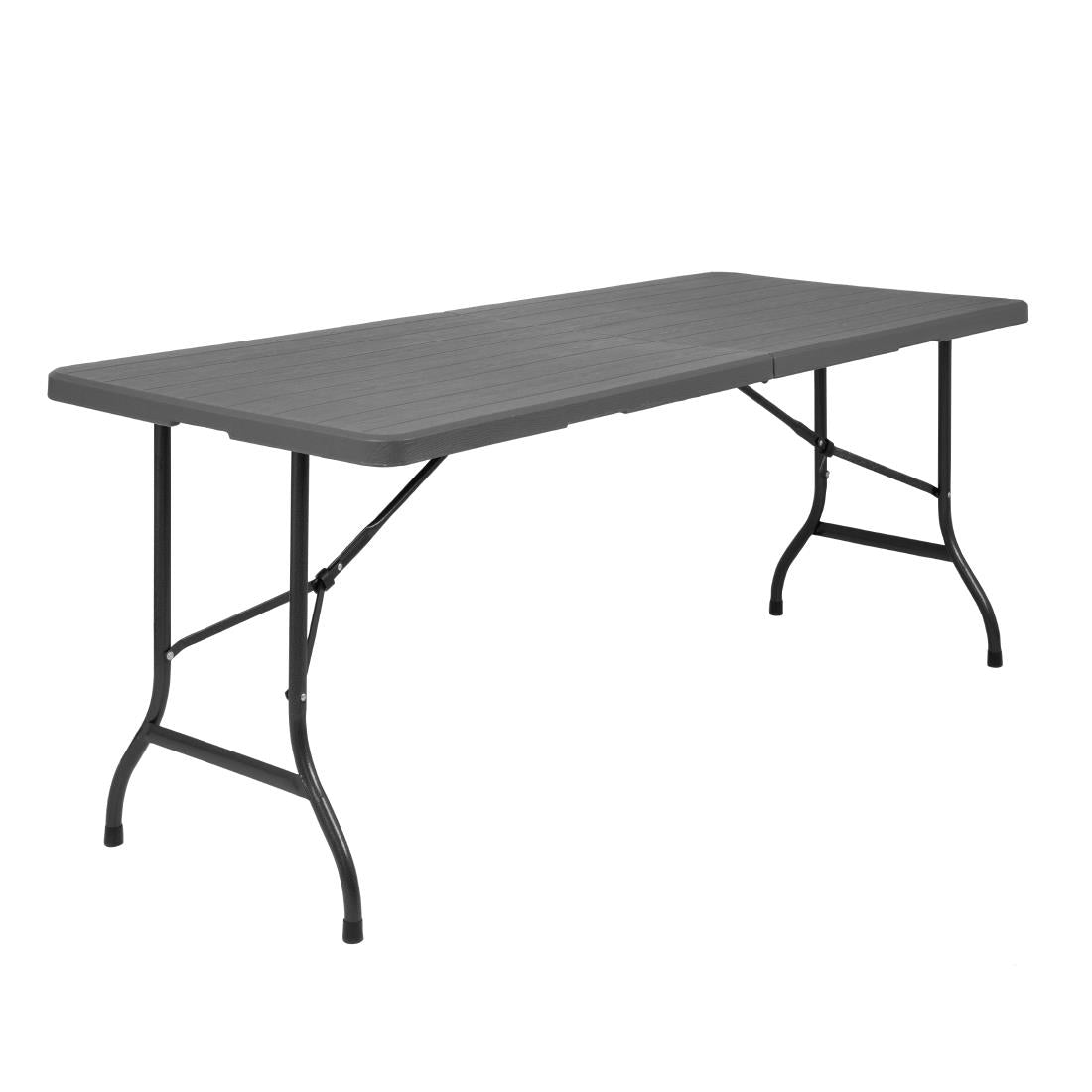 Table pliante rectangulaire effet rotin Bolero 1829mm