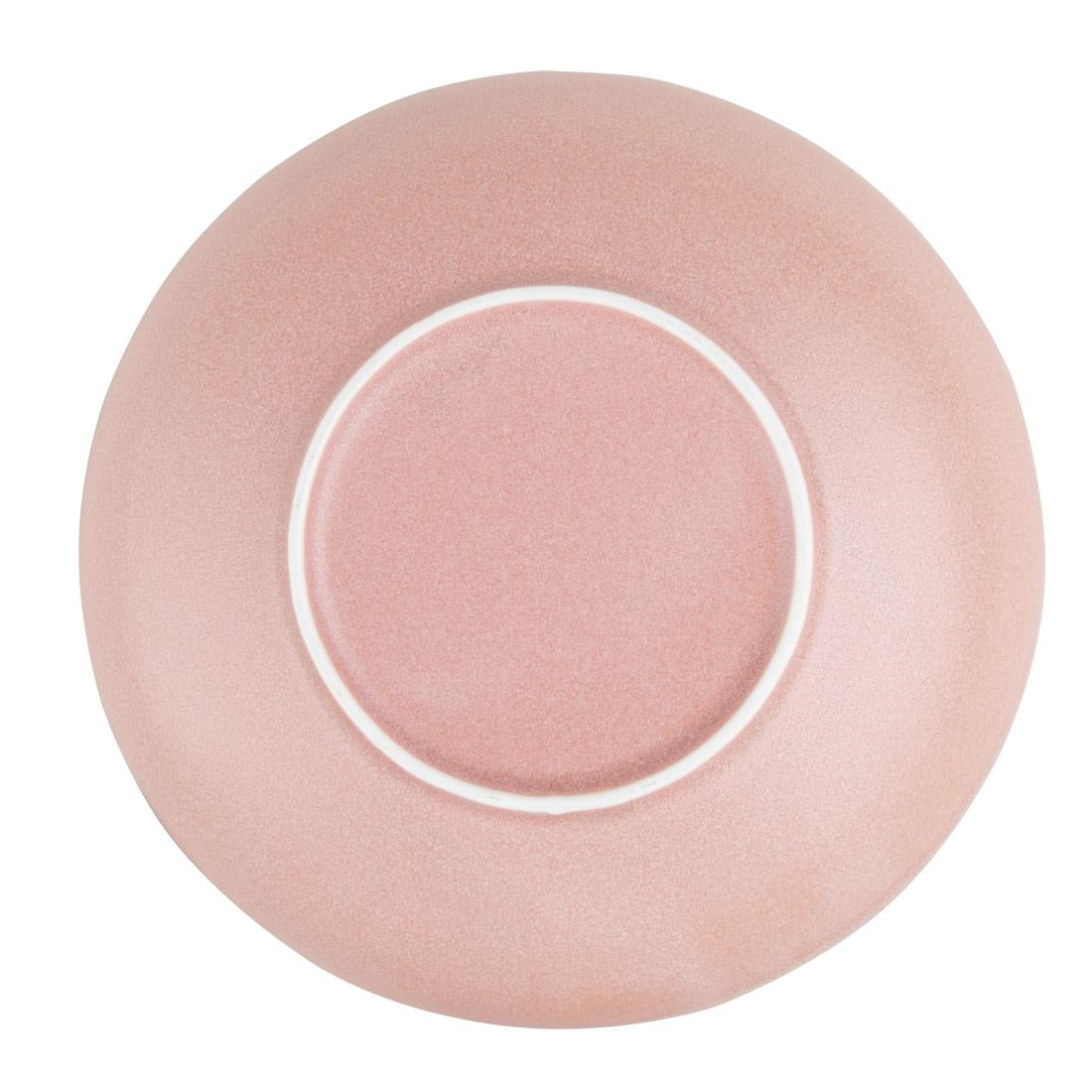 Assiettes calottes Olympia Corallite pêche 220x50mm (lot de 6)