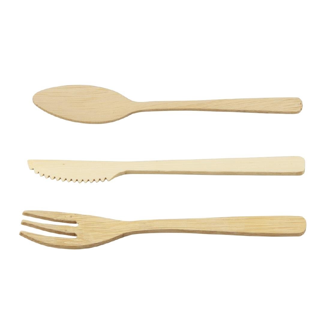 Mini cuillères en bambou Sier Disposables 98mm (lot de 200)