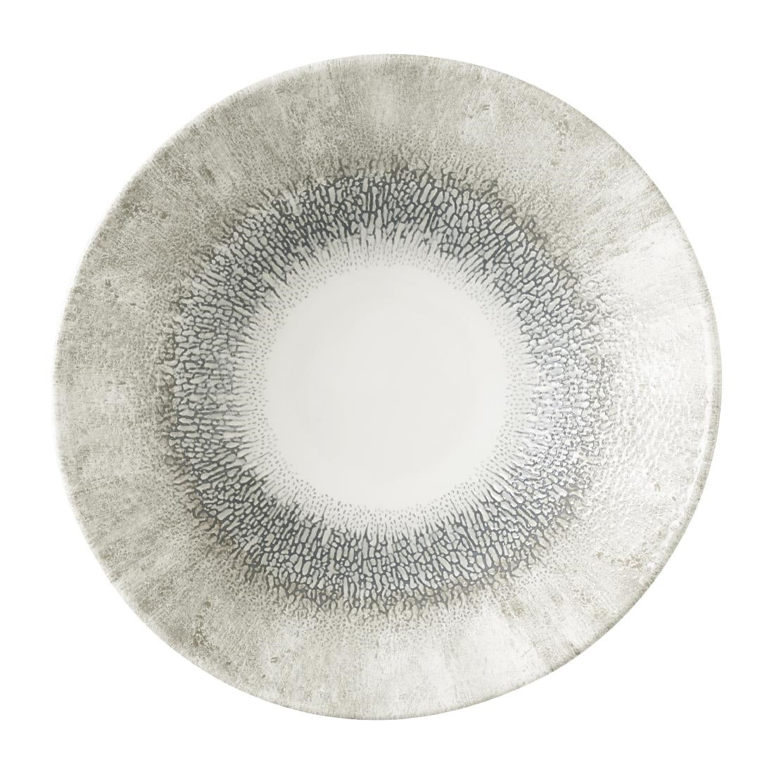 Assiettes creuses rondes Churchill Studio Prints Fusion Grey 203mm (Lot de 6)