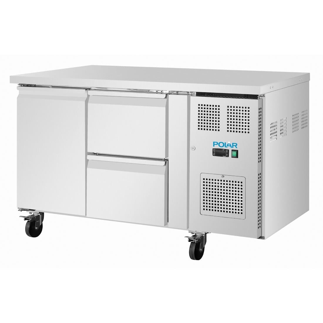 Table réfrigérée positive Polar série U 1 porte 2 tiroirs - NISBETS