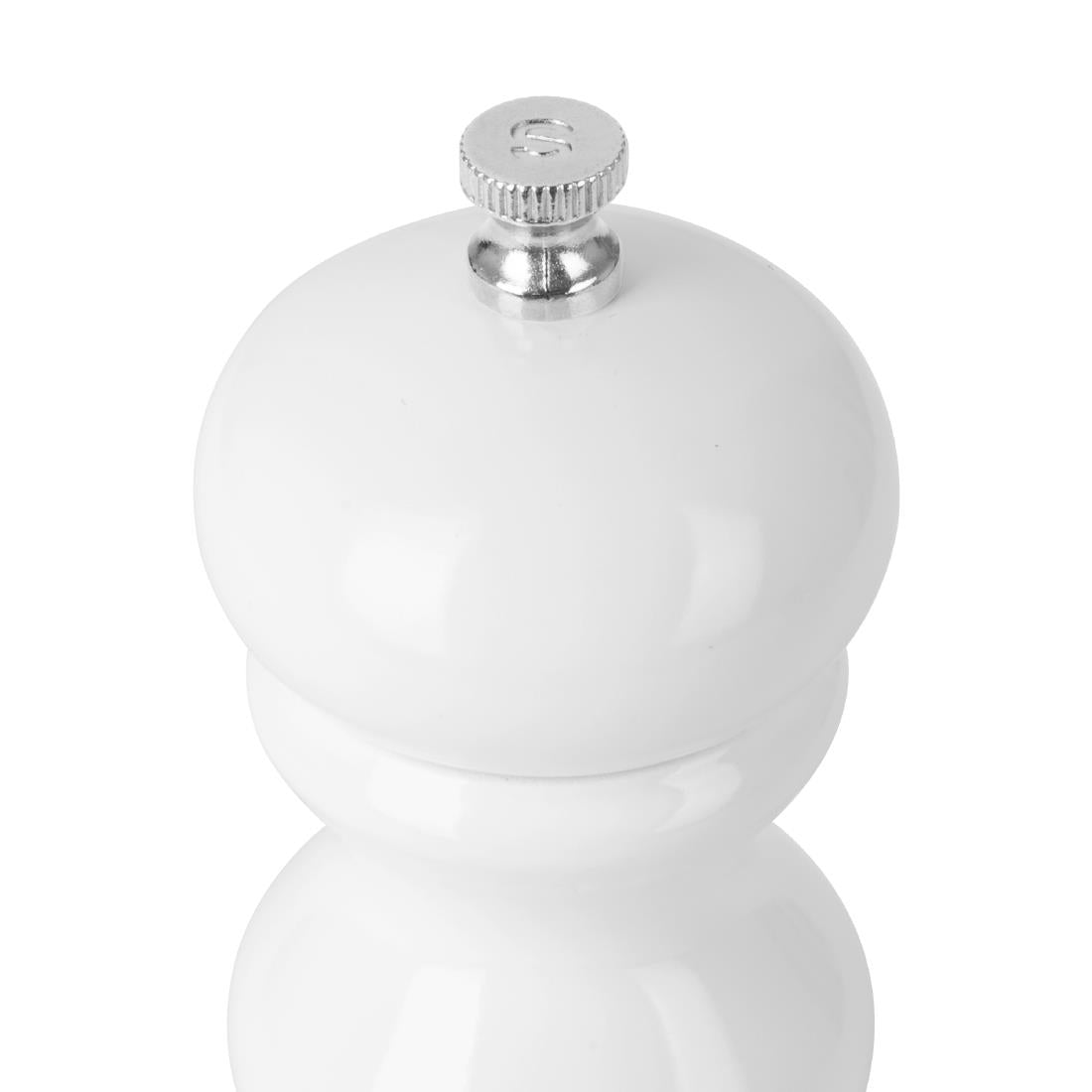 Moulin à sel ou à poivre Olympia en bois d'hévéa 125mm blanc