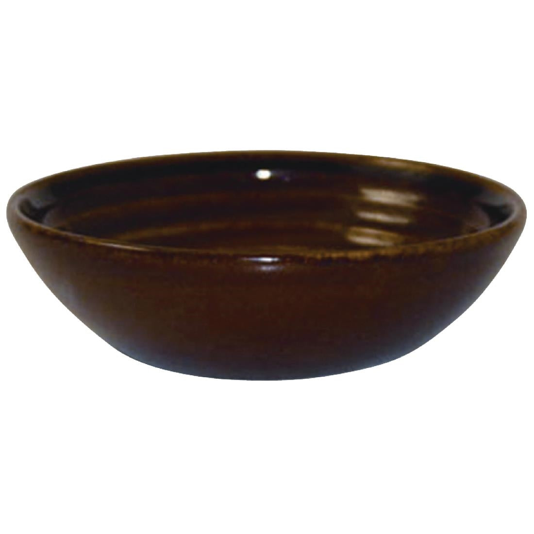 Pots à sauce Churchill Bit on the Side Brown 113mm (Lot de 12)