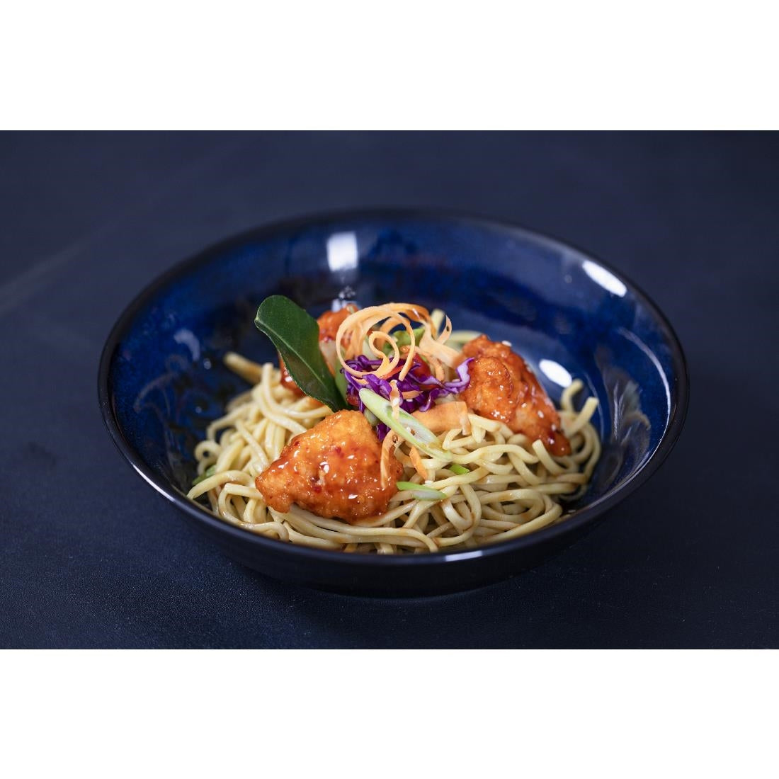 Bols plats Olympia Luna bleu nuit 210 mm (lot de 4)