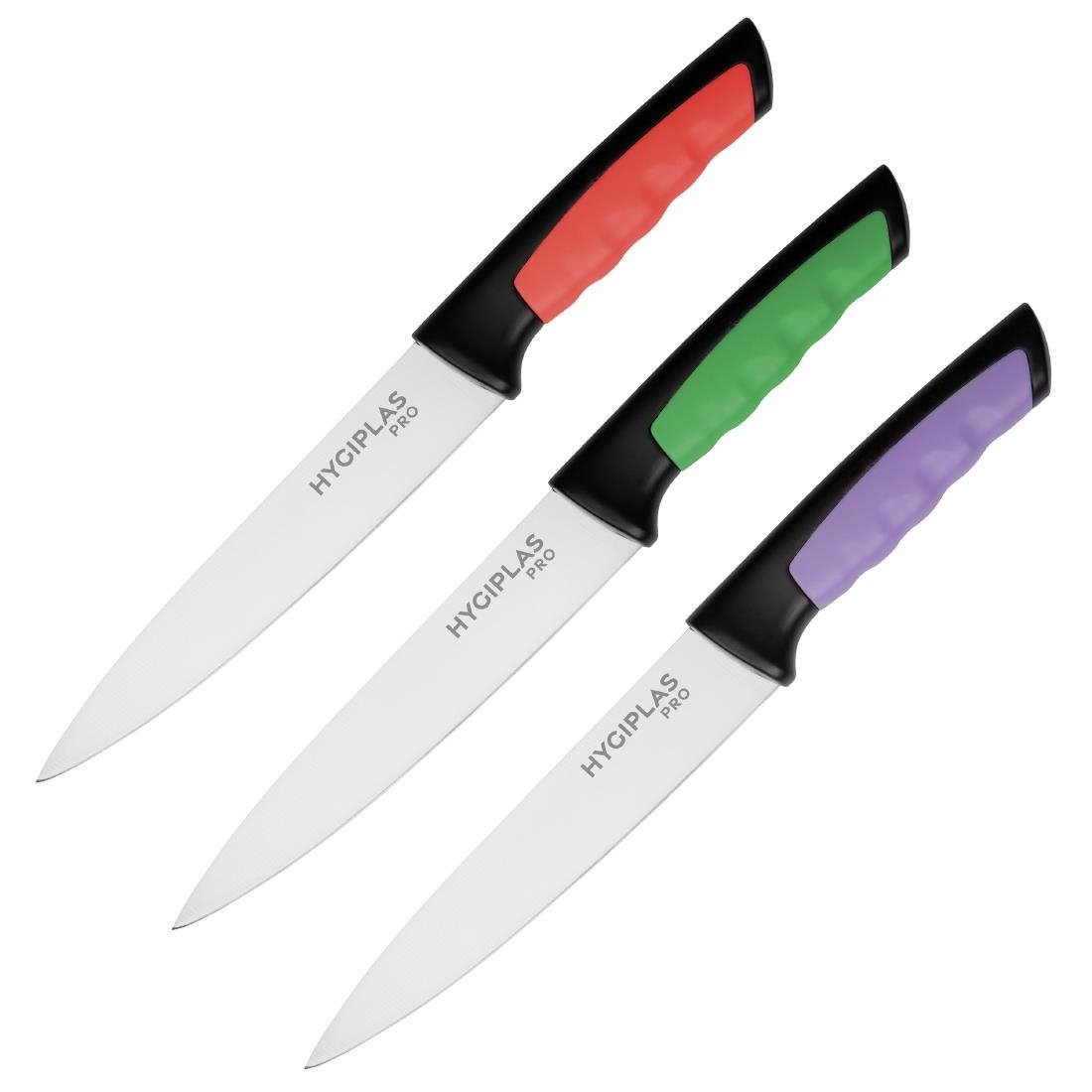 Couteau de cuisine Hygiplas Pro vert 16cm - NISBETS