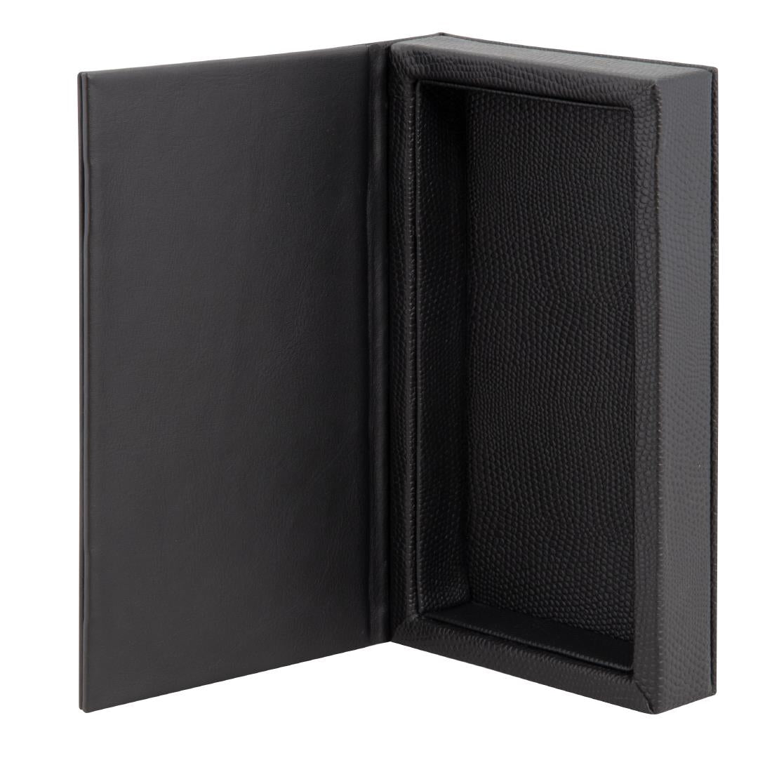 Coffret porte-addition en cuir Securit Trendy noir