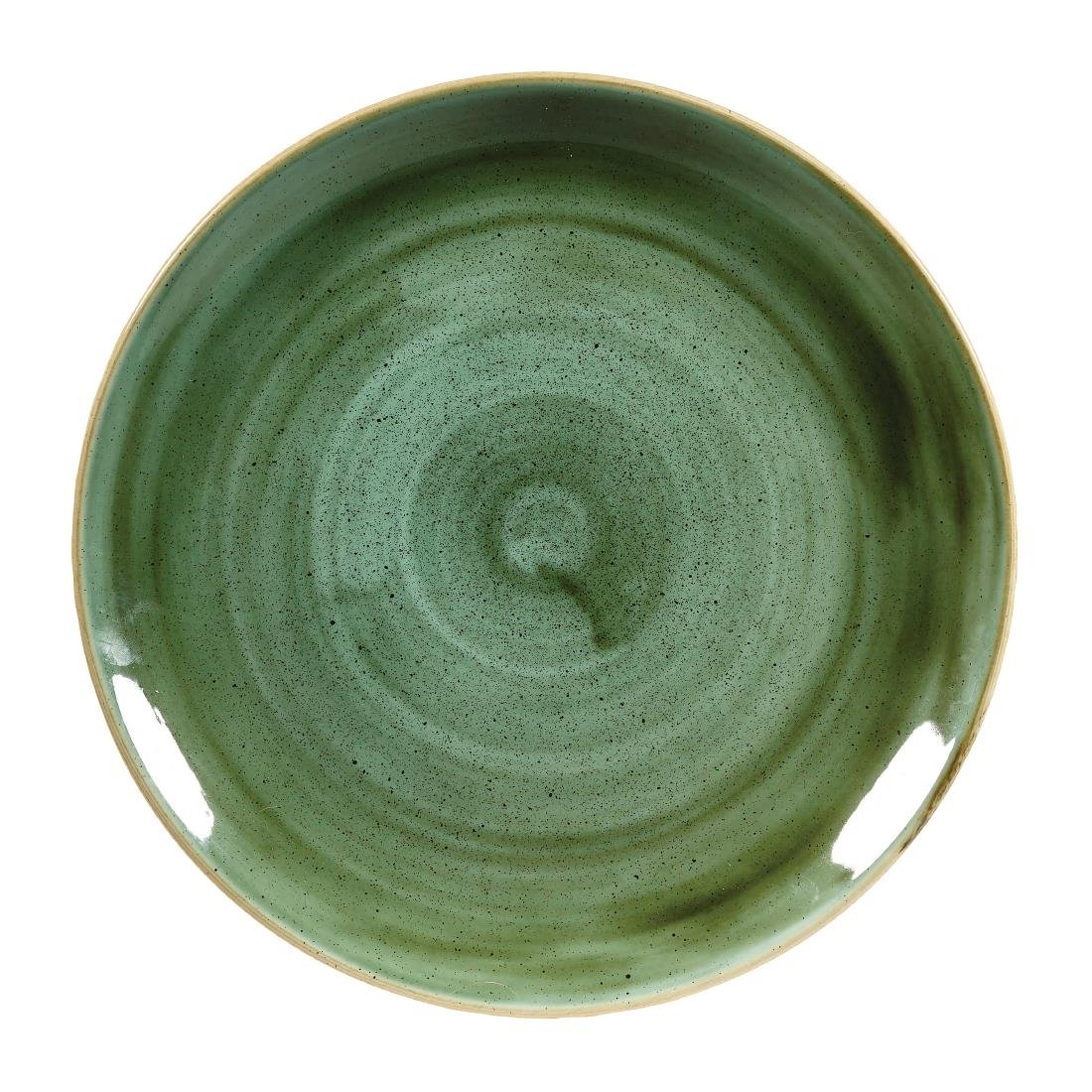 Assiettes rondes Churchill Stonecast Samphire Green 288mm (Lot de 12)