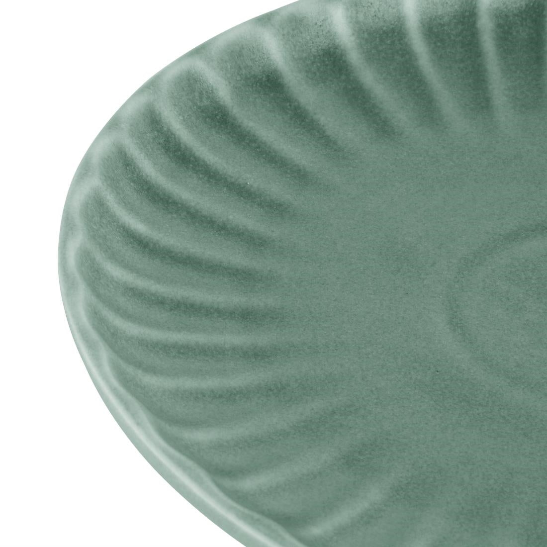 Assiettes plates Olympia Corallite vertes 280 mm (lot de 6)