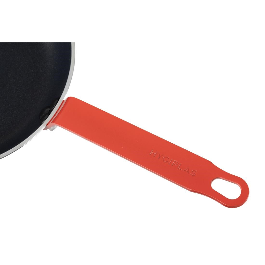Poêle en aluminium antiadhésive Hygiplas Teflon Platinum Plus avec poignée rouge 24cm
