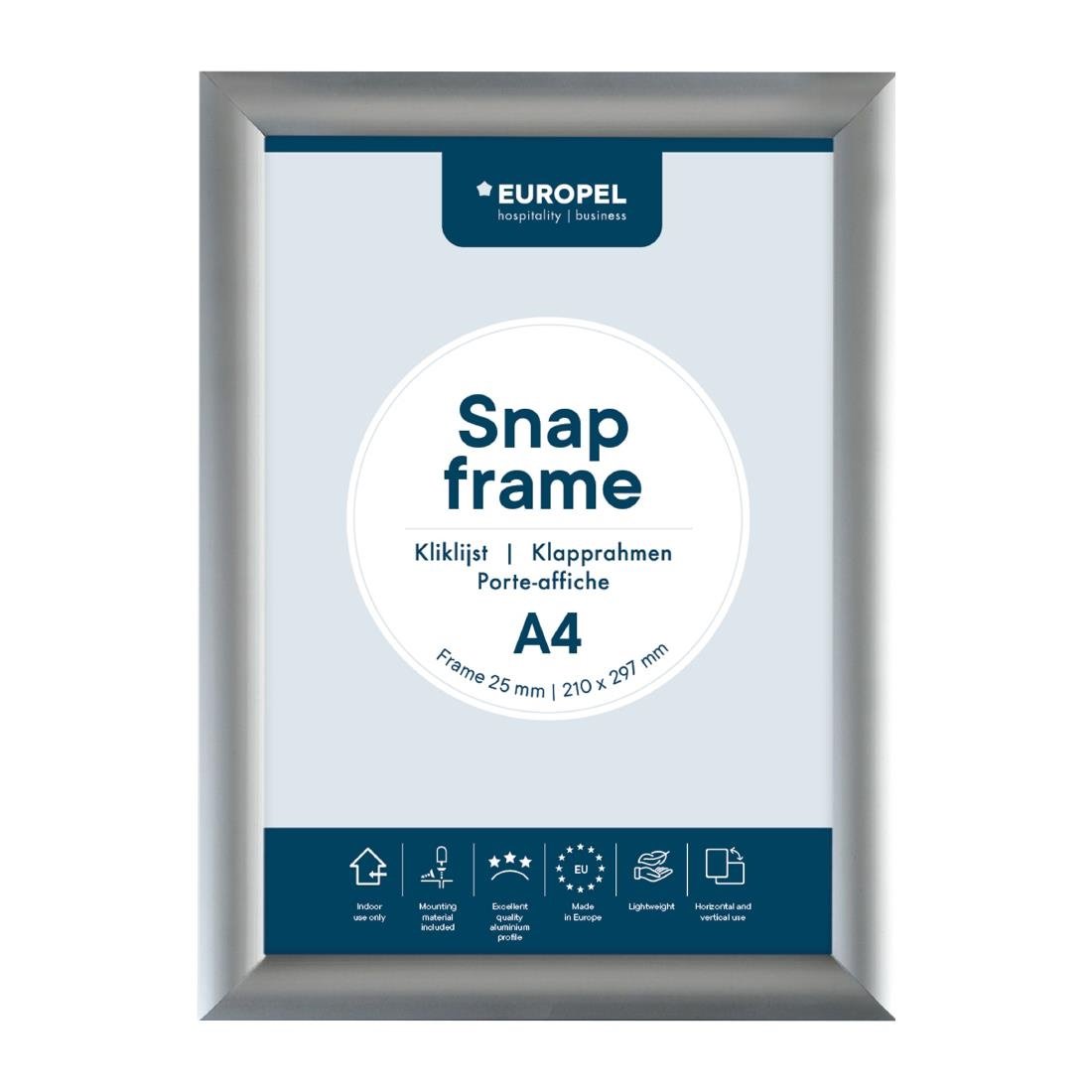 Cadre clipsable en aluminium Europel A4 25mm