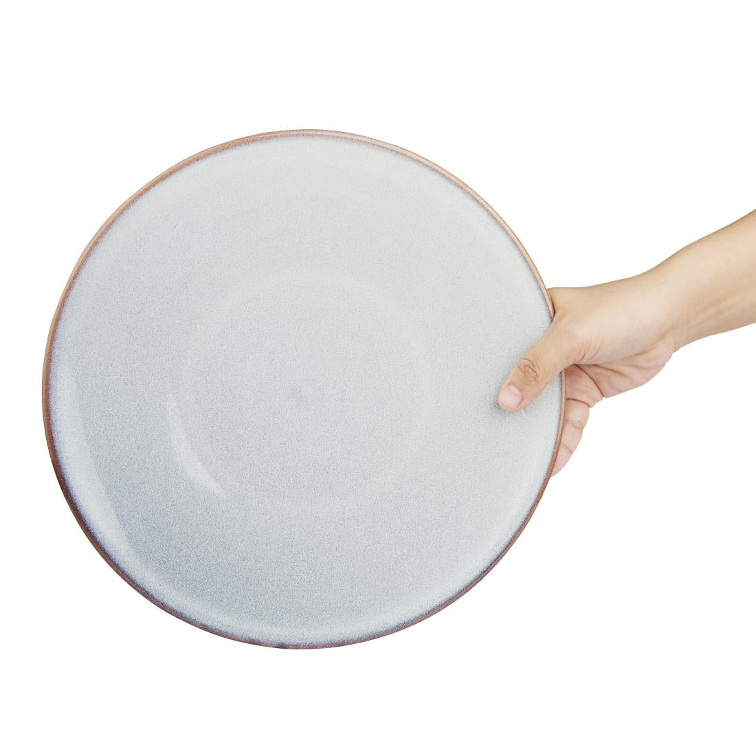 Assiettes plates Olympia Drift gris uni 280 mm (lot de 4)