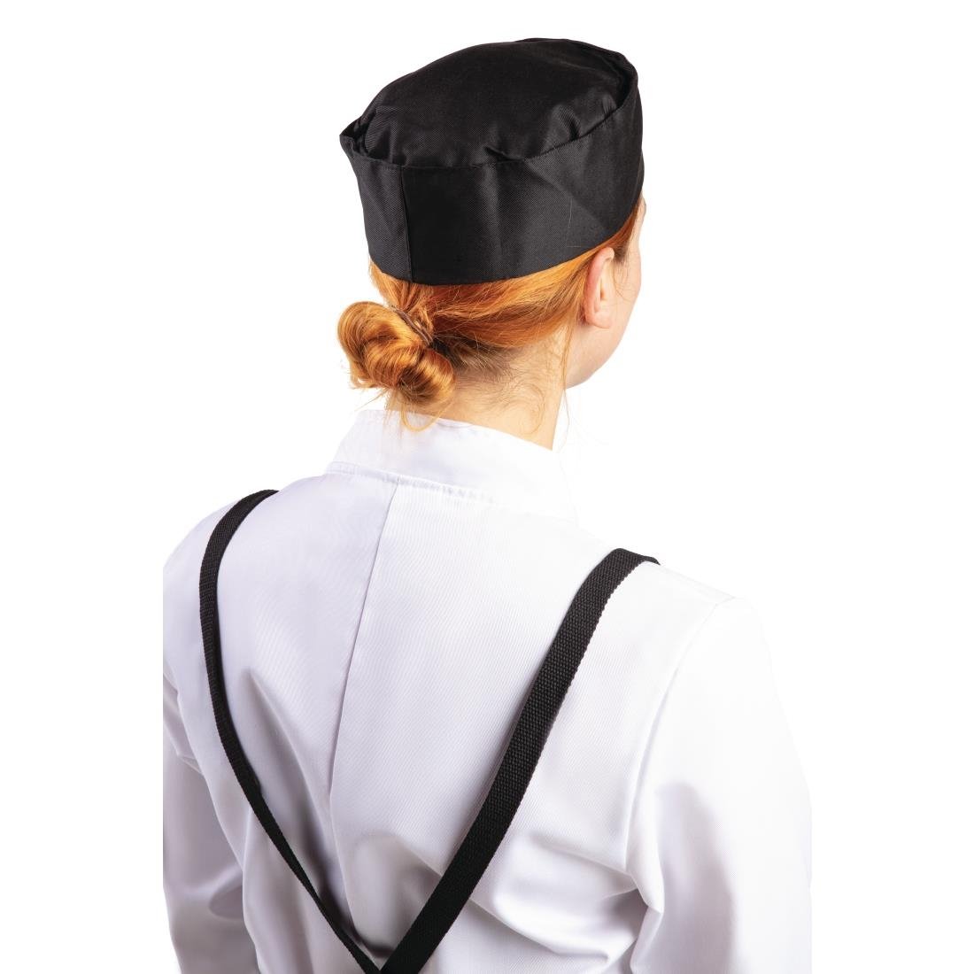 Calot de cuisine en polycoton Whites noir L - NISBETS