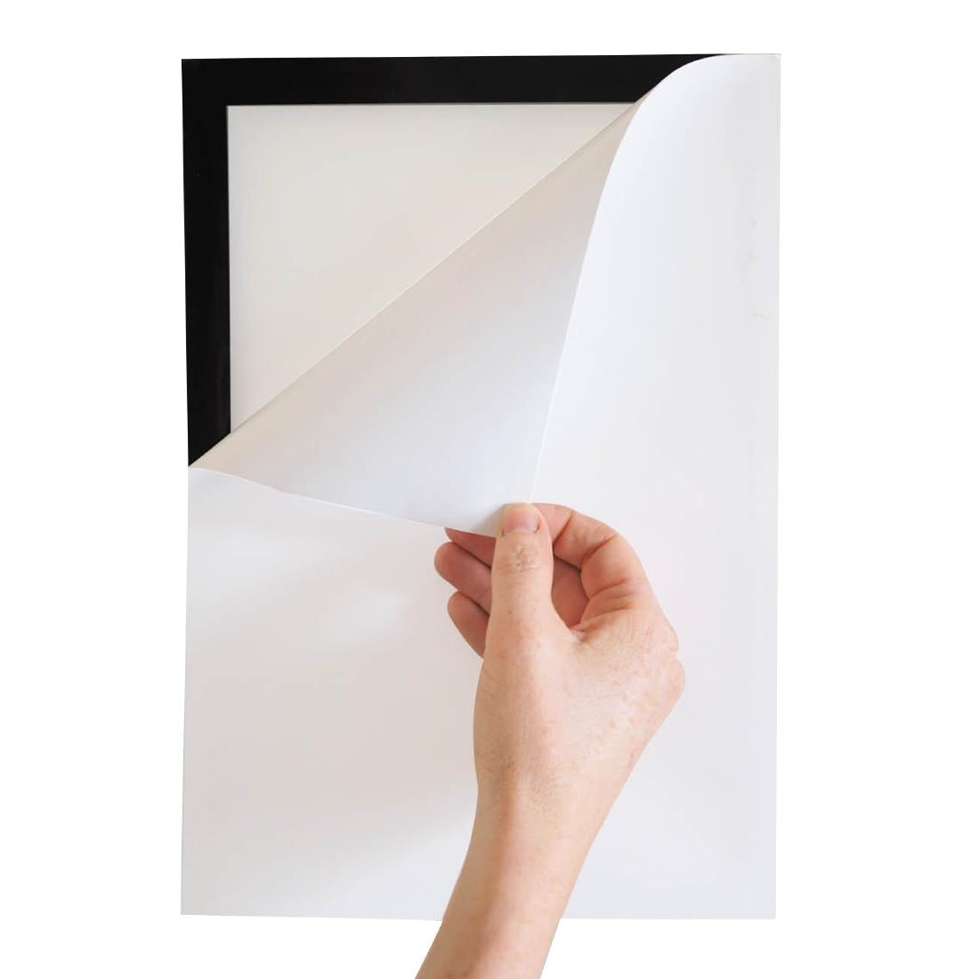 Cadres d'affichage autocollants Europel A5 noirs (lot de 2)