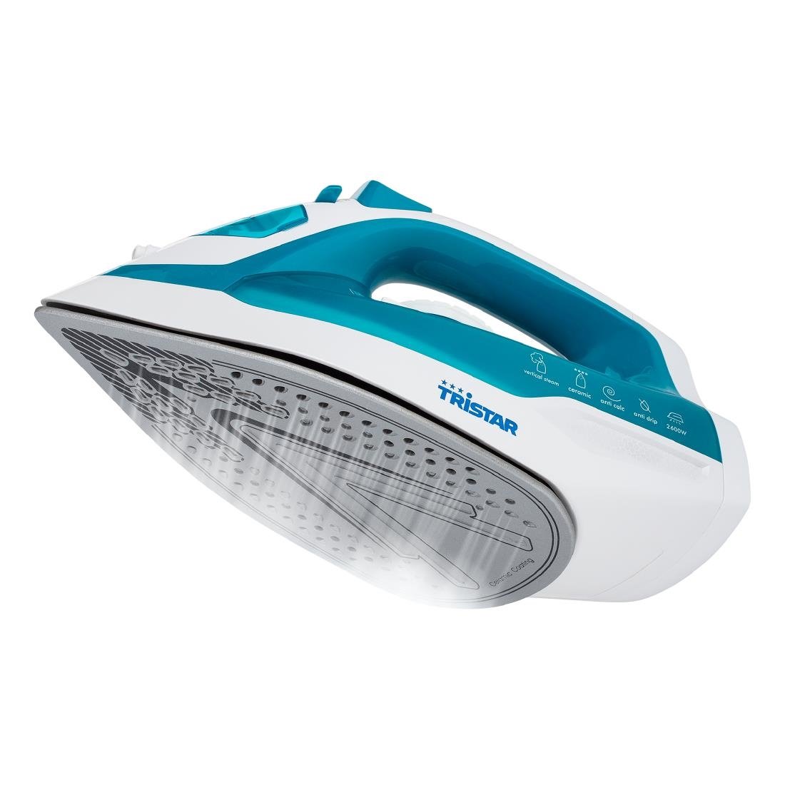 Fer à repasser à vapeur semelle céramique Tristar 2600W
