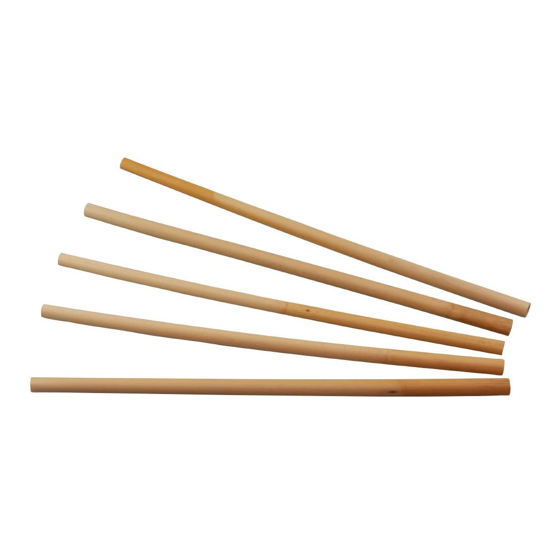 Pailles droites en roseau Sier Disposables 6-8 mm / 25 cm (lot de 50)