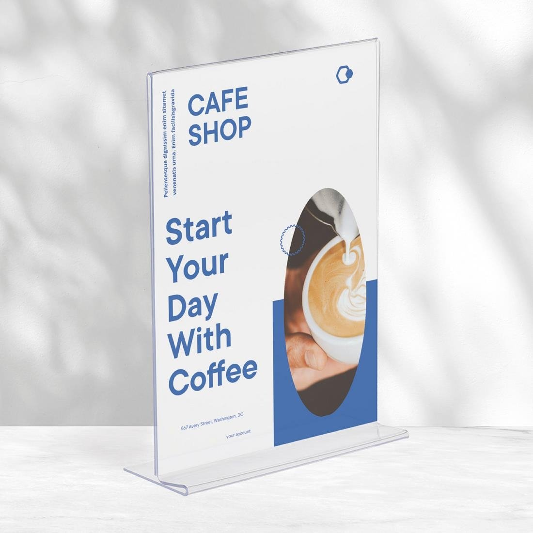 Présentoir de table Europel Budget T-standard A4 transparent