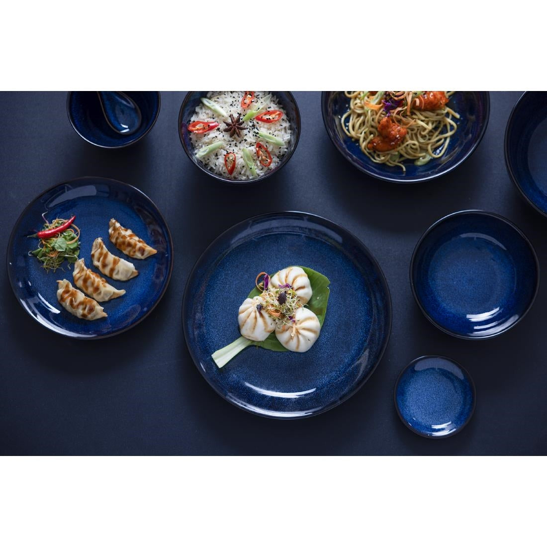 Bols hauts Olympia Luna bleu nuit 205 mm (lot de 4)