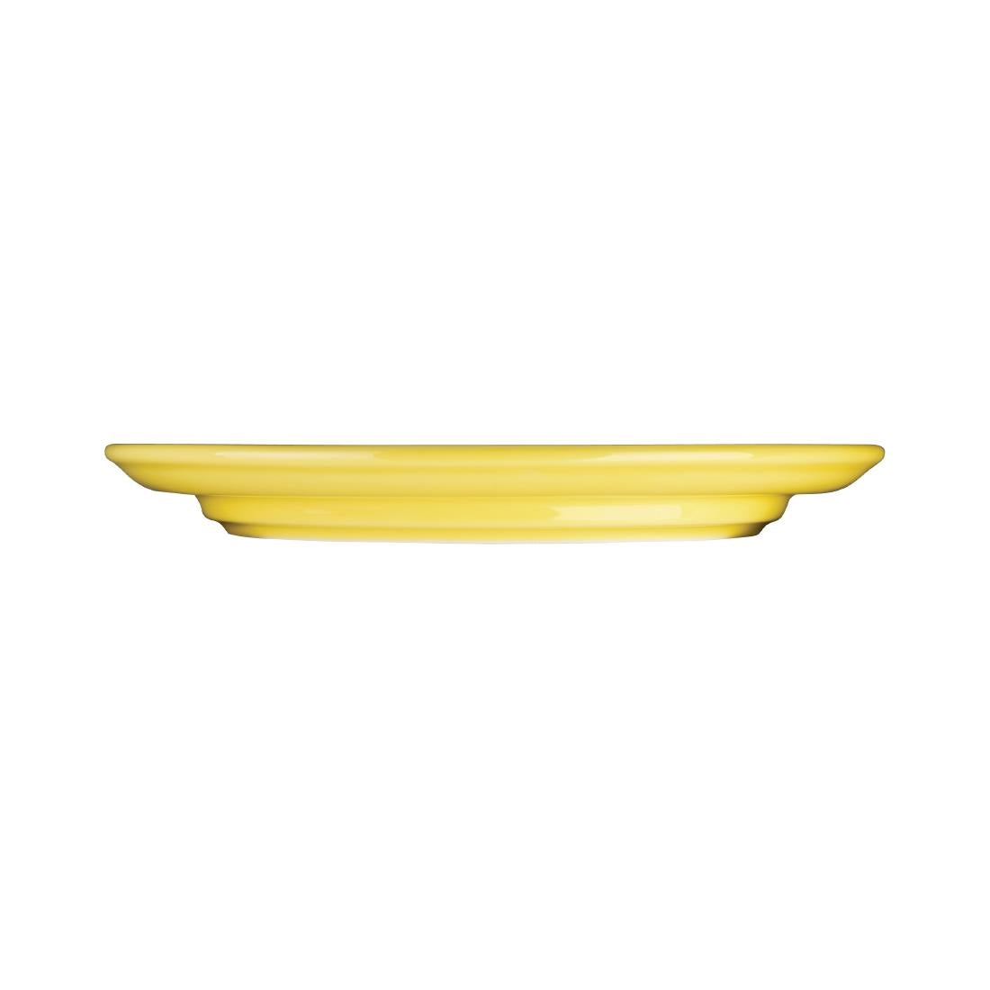 Assiettes bord surélevé Heritage Olympia jaunes 253mm (lot de 4)