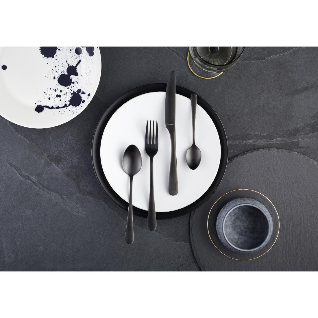 Fourchettes de table Amefa Austin noires (lot de 12)