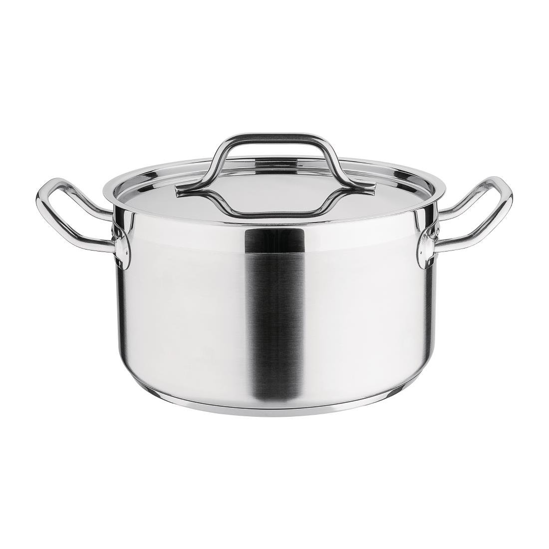 Braisière inox avec couvercle Nisbets Essentials 24 cm
