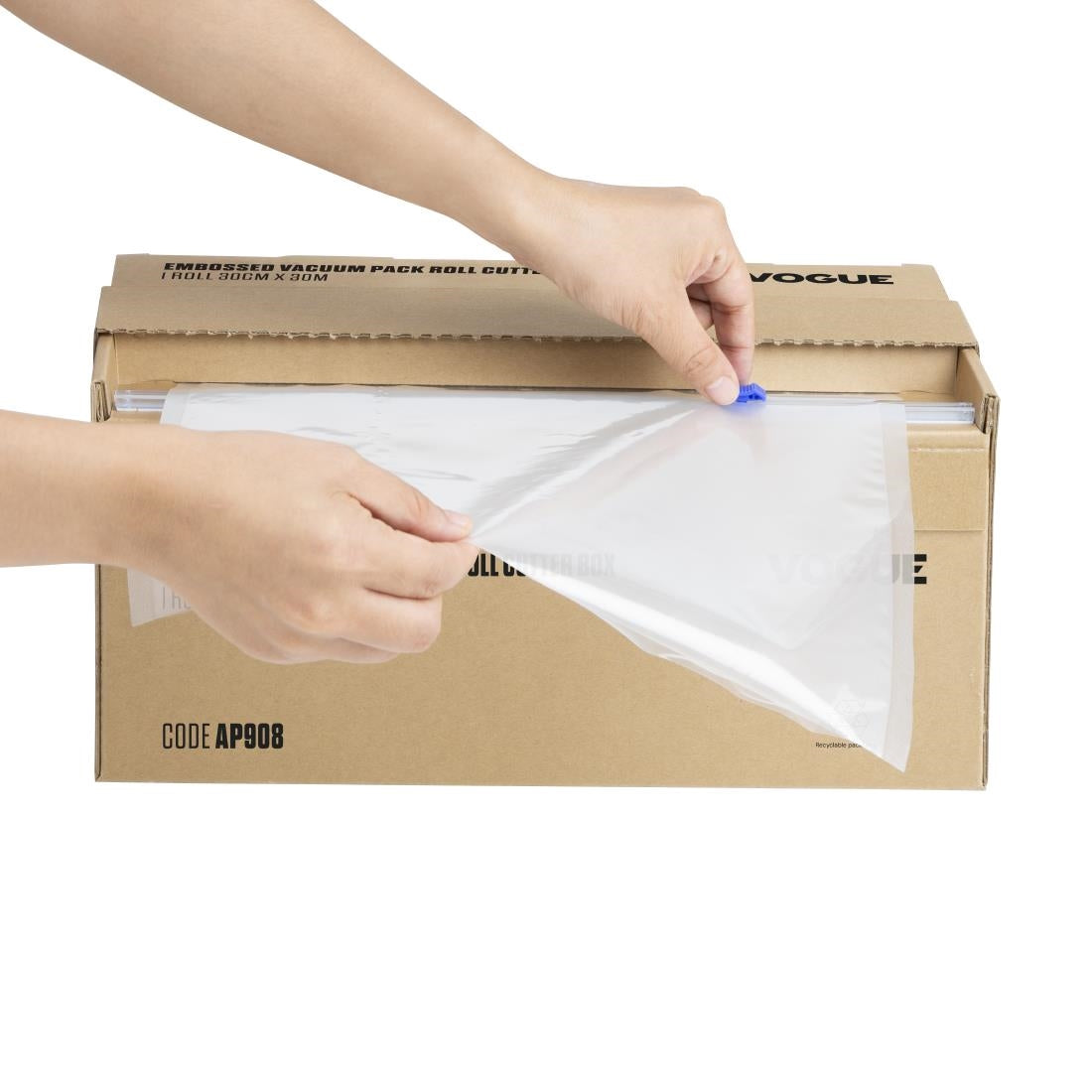 Rouleau d'emballage sous vide Vogue avec boîte de découpe (gaufré), largeur 300 mm