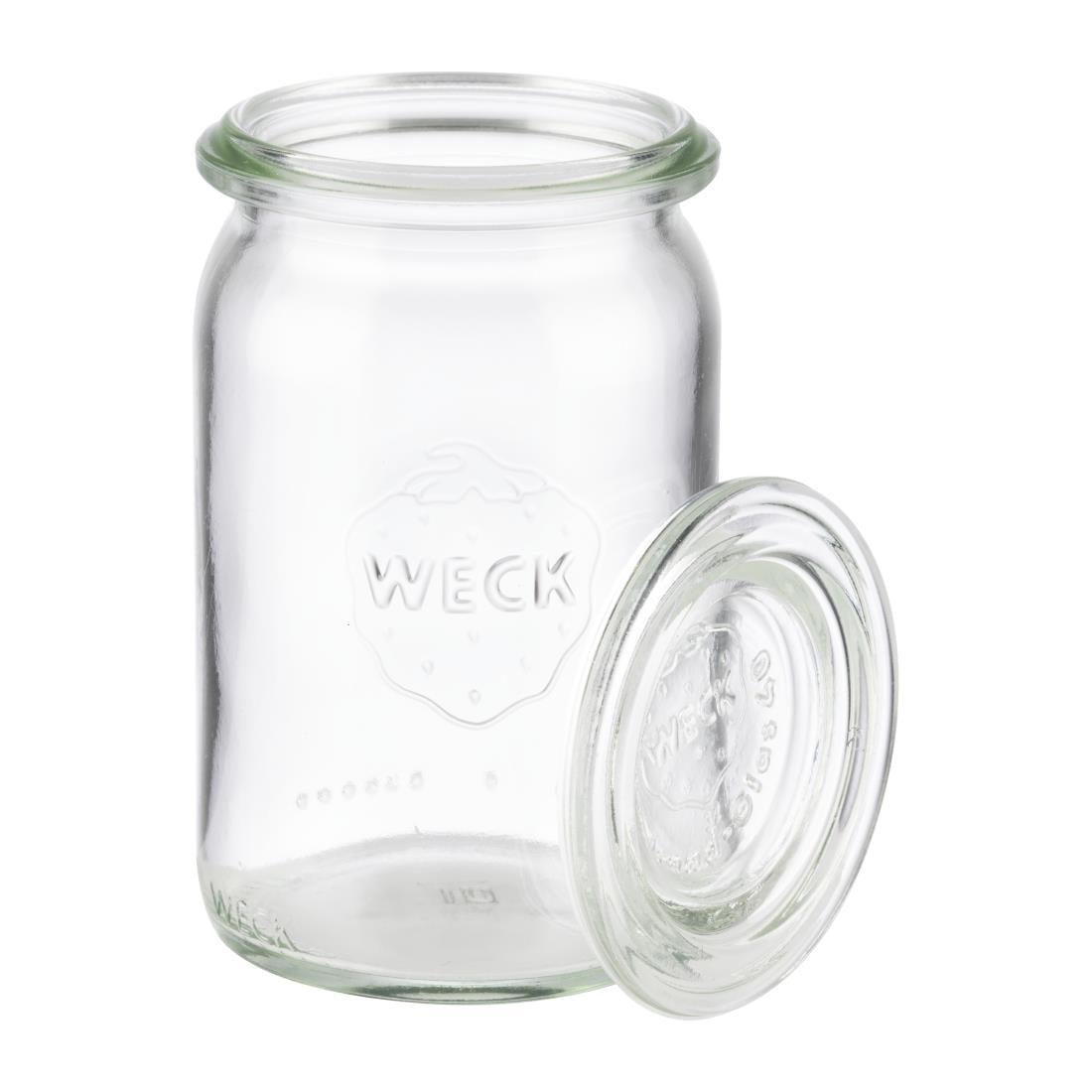 Bocaux en verre cylindriques avec couvercle Weck APS 145 ml (lot de 12) - NISBETS