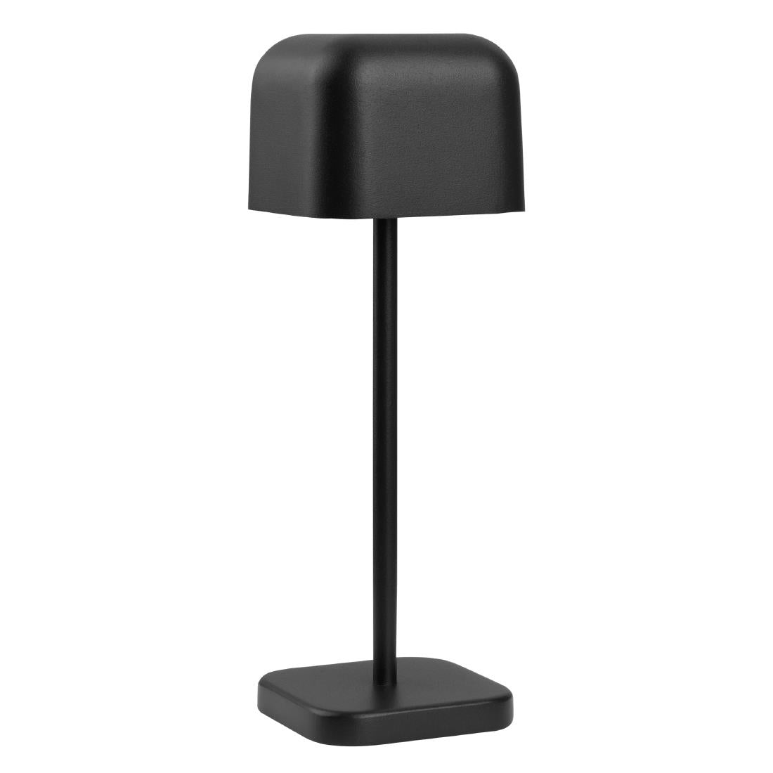Lampe de table avec abat-jour carré Olympia Lucca noire 200mm