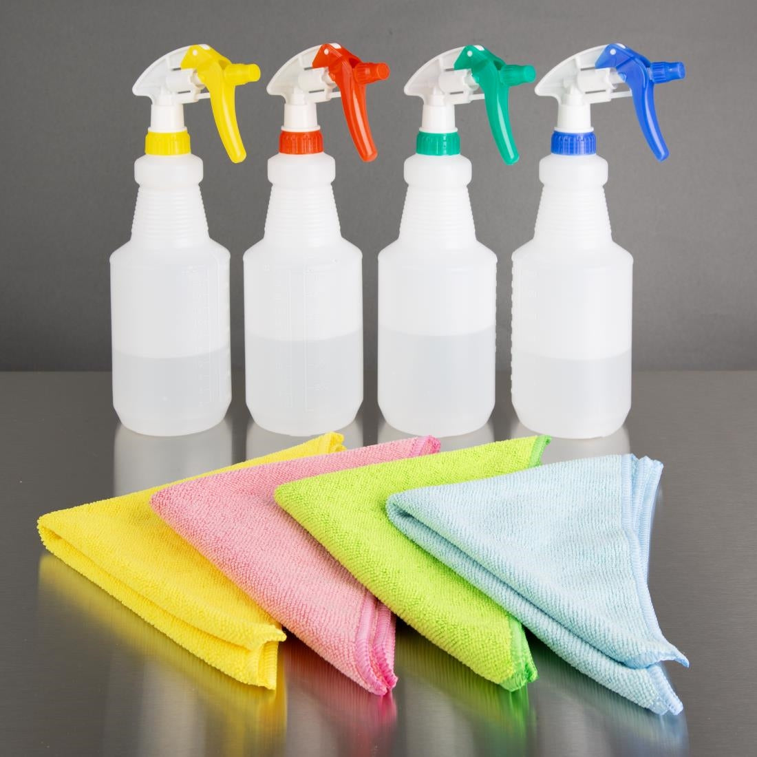 Chiffons en microfibre Jantex verts (lot de 5)