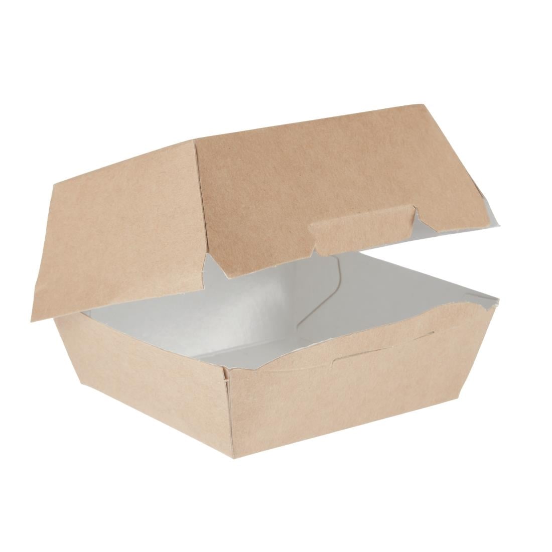 Petites boîtes burger kraft compostables Colpac 108mm (lot de 250) - NISBETS