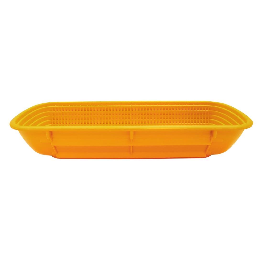 Panier de fermentation rectangulaire Schneider orange 1kg - NISBETS