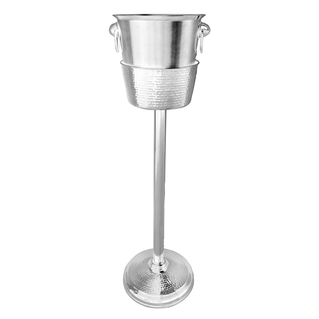 Porte-seau à vin sur pied en inox martelé Olympia - NISBETS