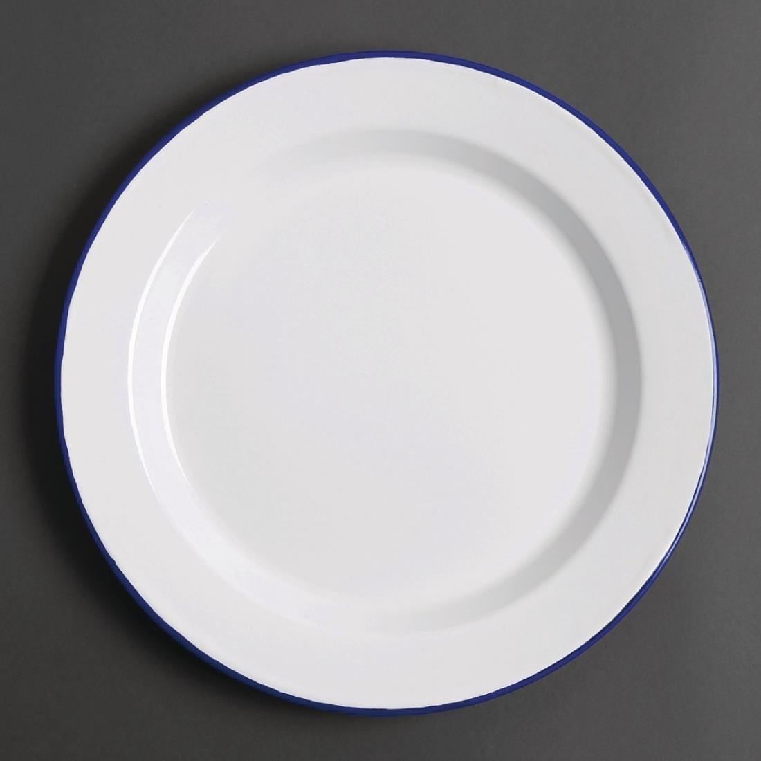 Assiette creuse en acier émaillé Olympia 245mm lot de 6