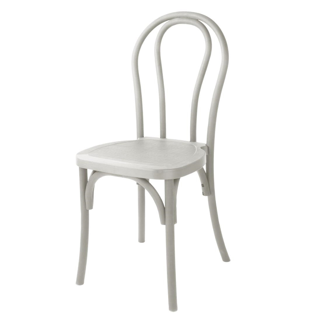 Chaises en résine style bois courbé Bolero Soho blanches (lot de 4)