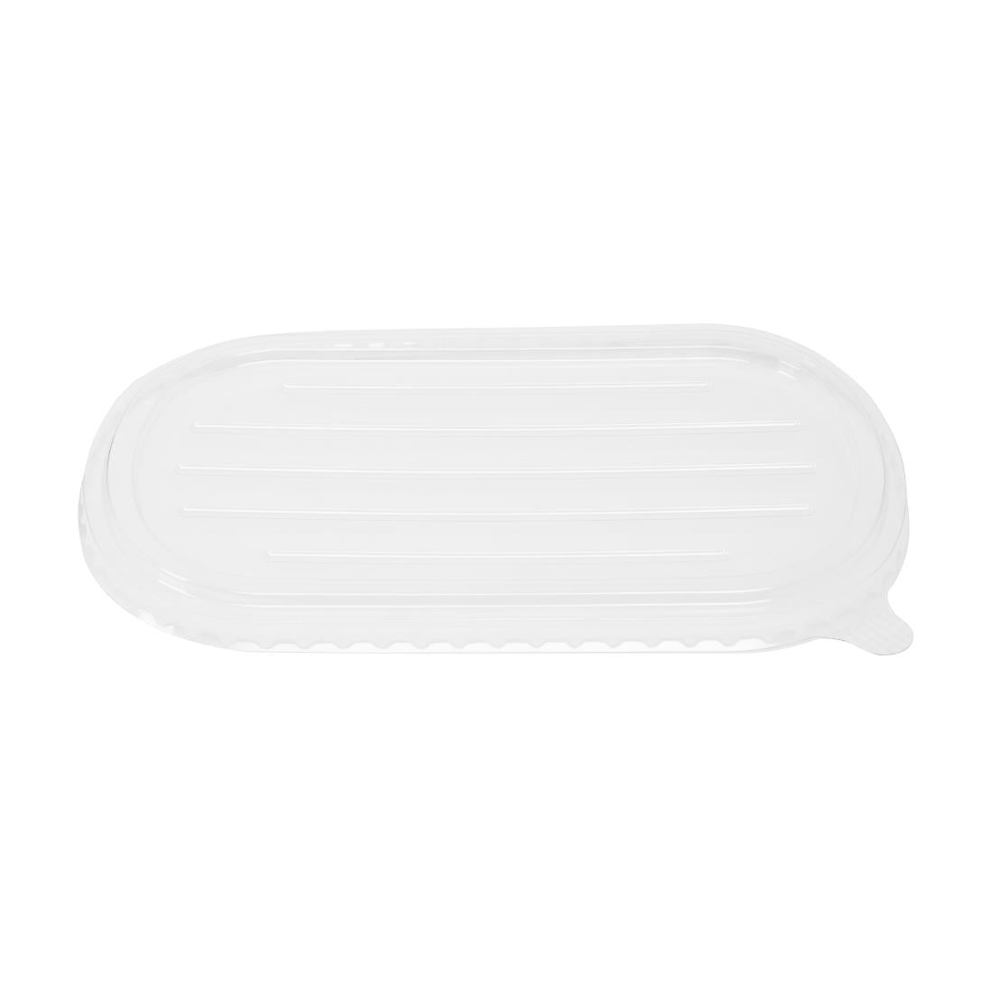 Couvercles PET pour barquettes ovales en bagasse Fiesta Recyclable