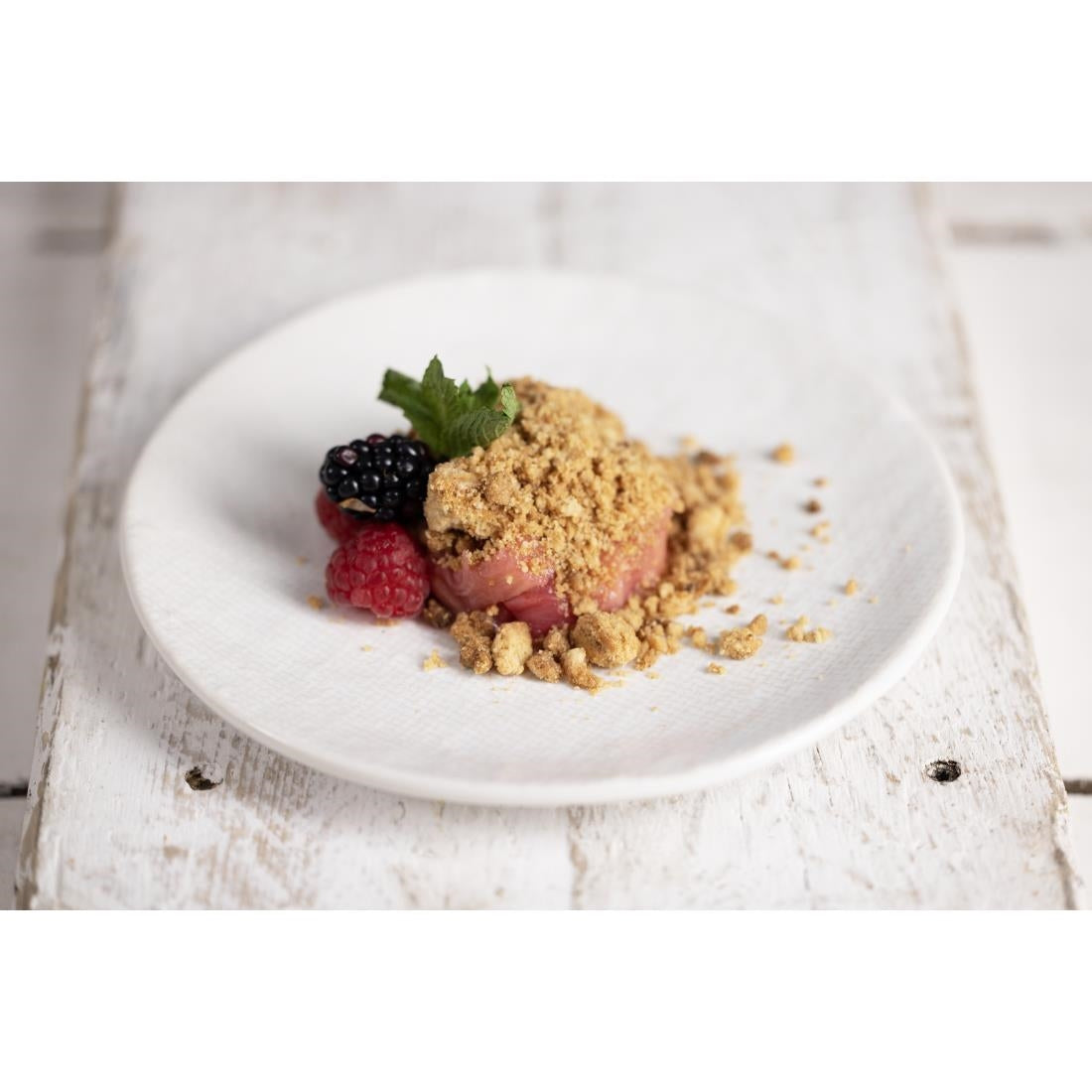 Assiettes plates Olympia Denim White 230 mm (lot de 6)