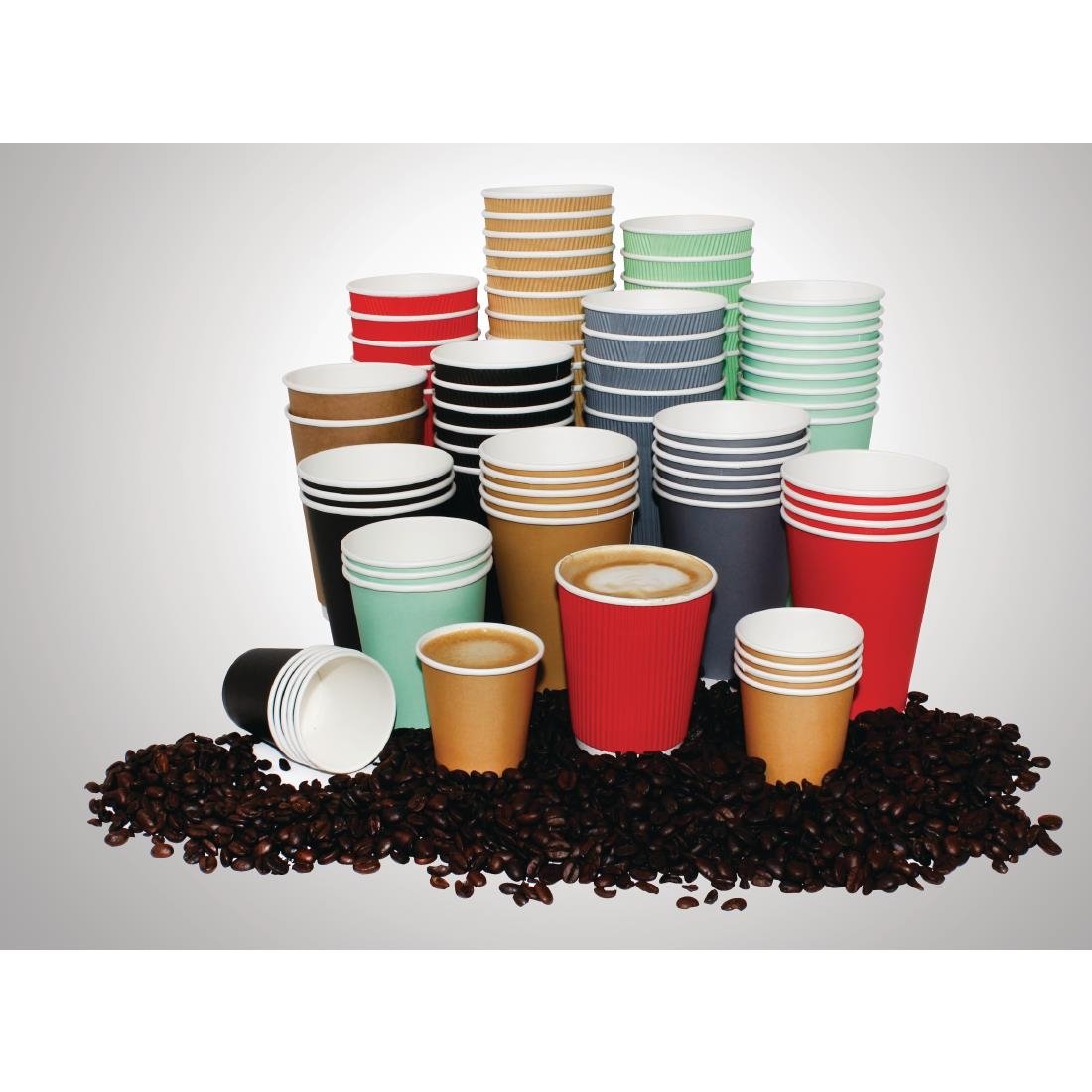 Gobelets simple paroi Fiesta Recyclable anthracite 340ml (lot de 1000) - NISBETS