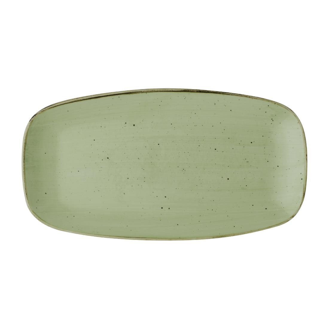 Assiettes oblongues Churchill Stonecast Sage Green 355mm (Lot de 6)