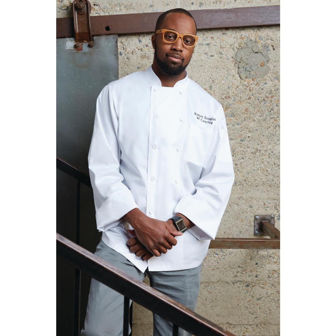 Veste de cuisine mixte blanche à manches longues Chef Works Calgary Cool Vent - NISBETS