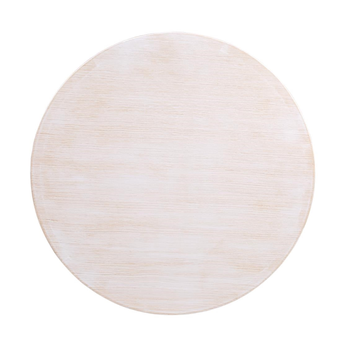 Plateau de table rond pré-percé blanc vintage Bolero 600mm - NISBETS