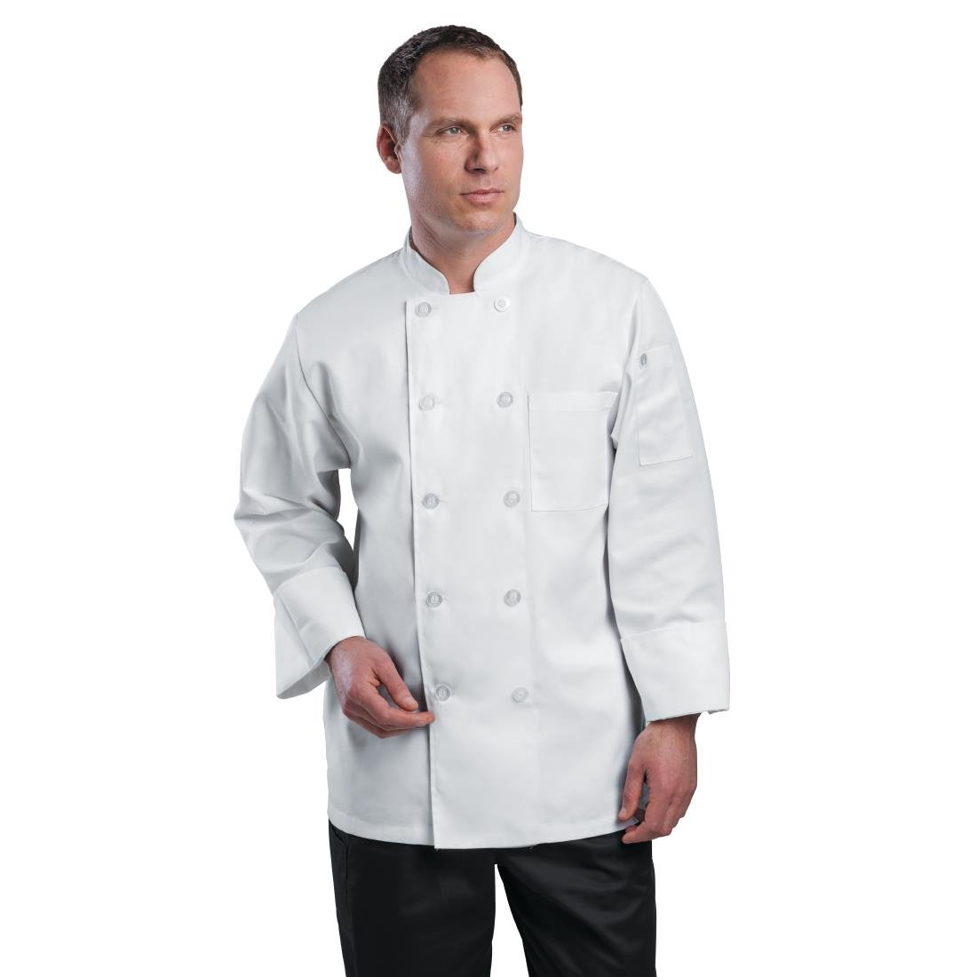 Veste de cuisine mixte Le Mans Chef Works blanche - NISBETS