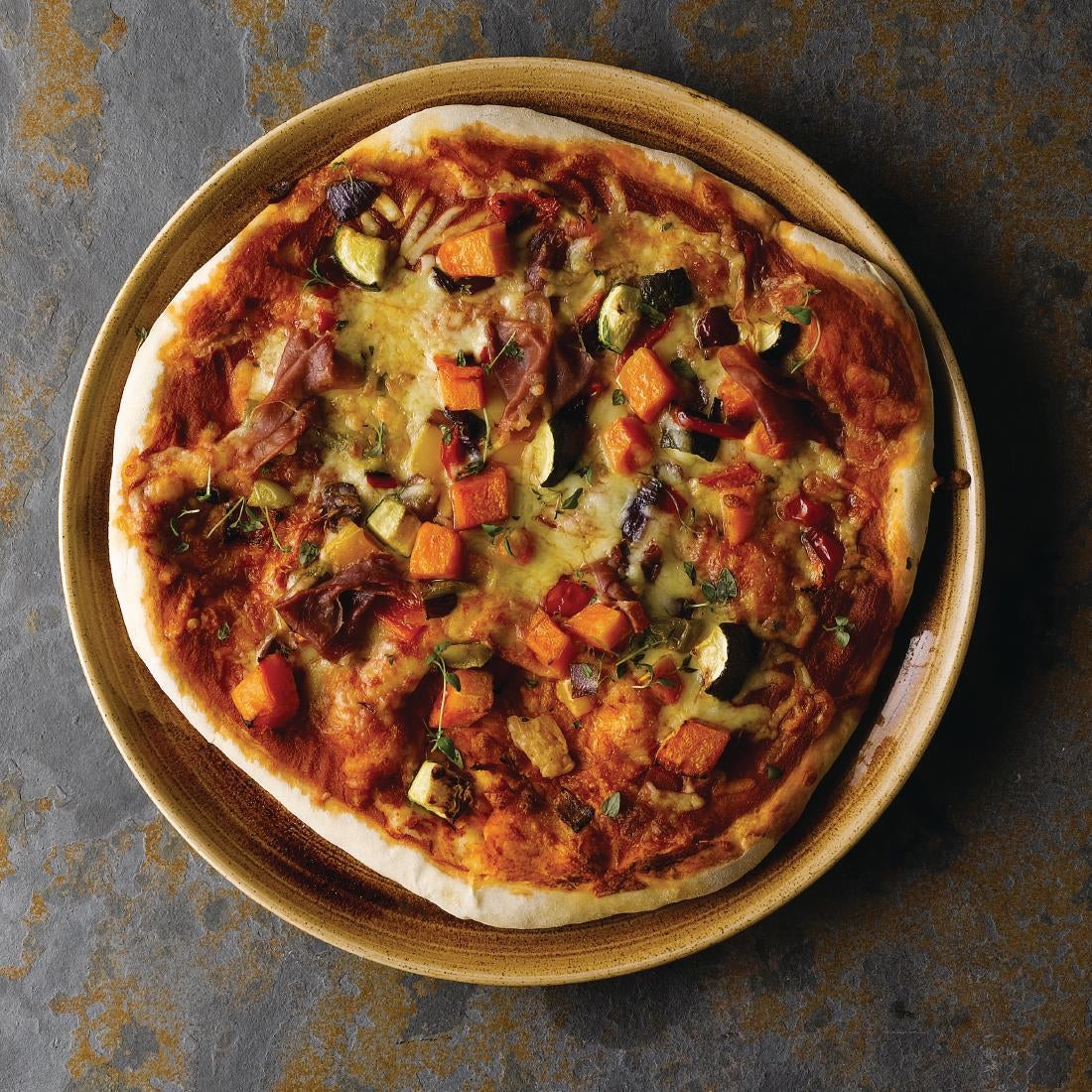 Assiettes rondes Churchill Stonecast Patina Vintage Copper 324mm (Lot de 6)