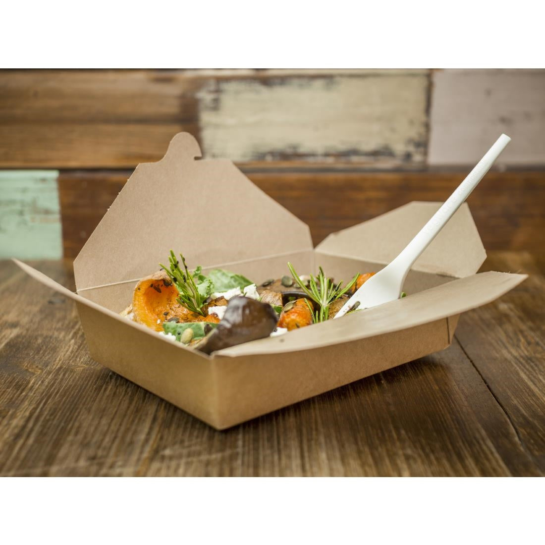 Boîtes alimentaires en carton compostable Vegware No.2 1500ml (lot de 280) - NISBETS