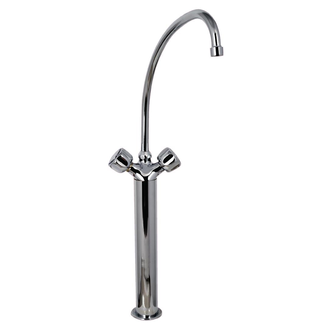 Robinet mélangeur monotrou modèle lourd 3/4" avec 2 robinets, bec mobile ø 25 - NISBETS