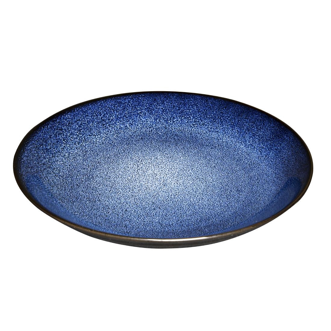Assiettes creuses Olympia Luna bleu nuit 255 mm (lot de 4)