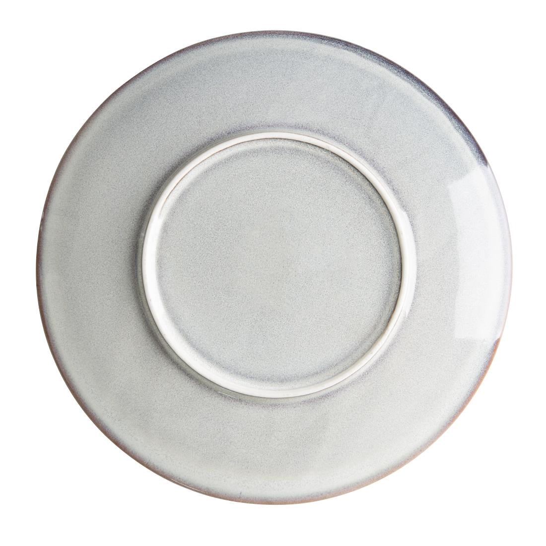 Assiettes plates Olympia Drift en relief gris 280mm (lot de 4)