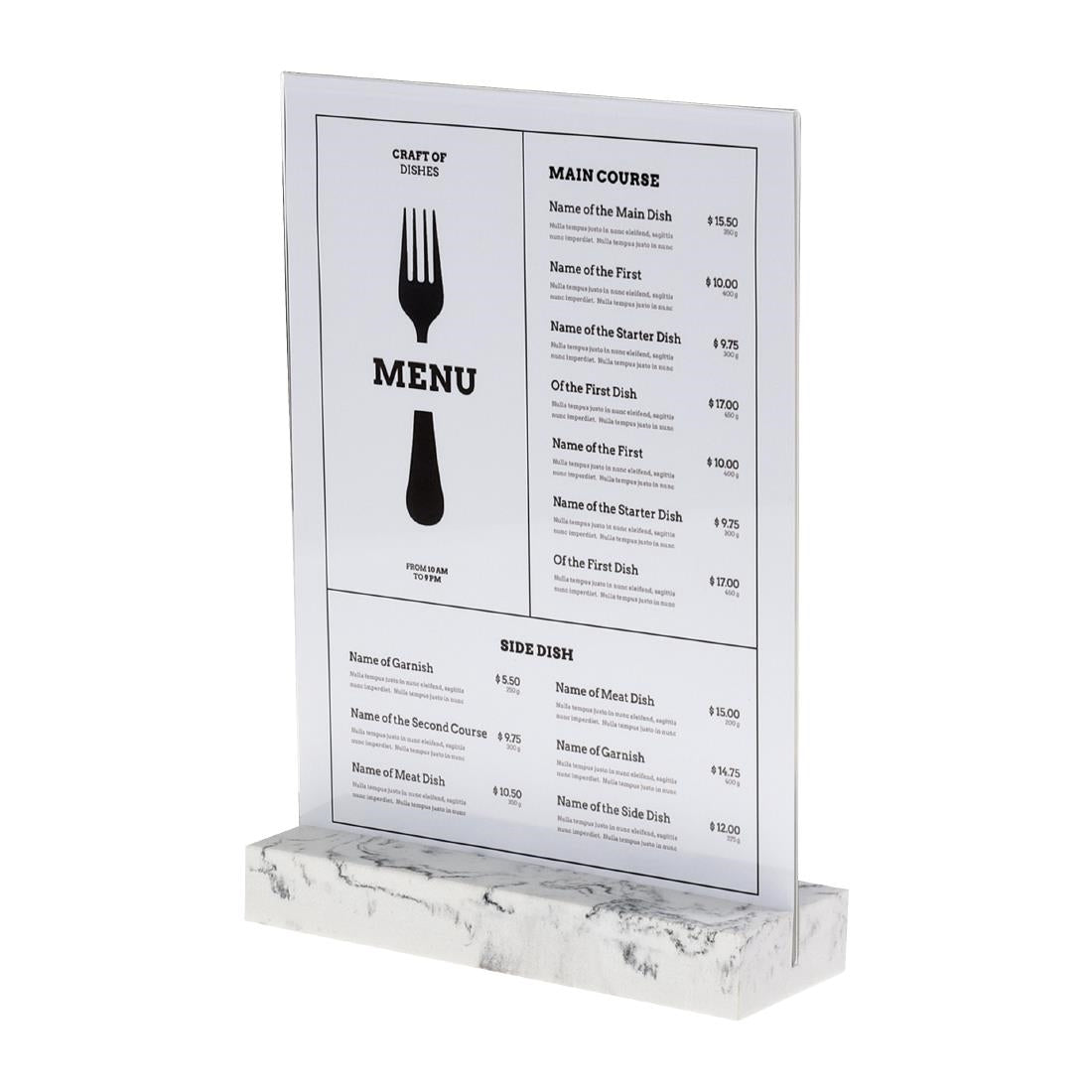 Présentoir de table Europel A4 polystone blanc