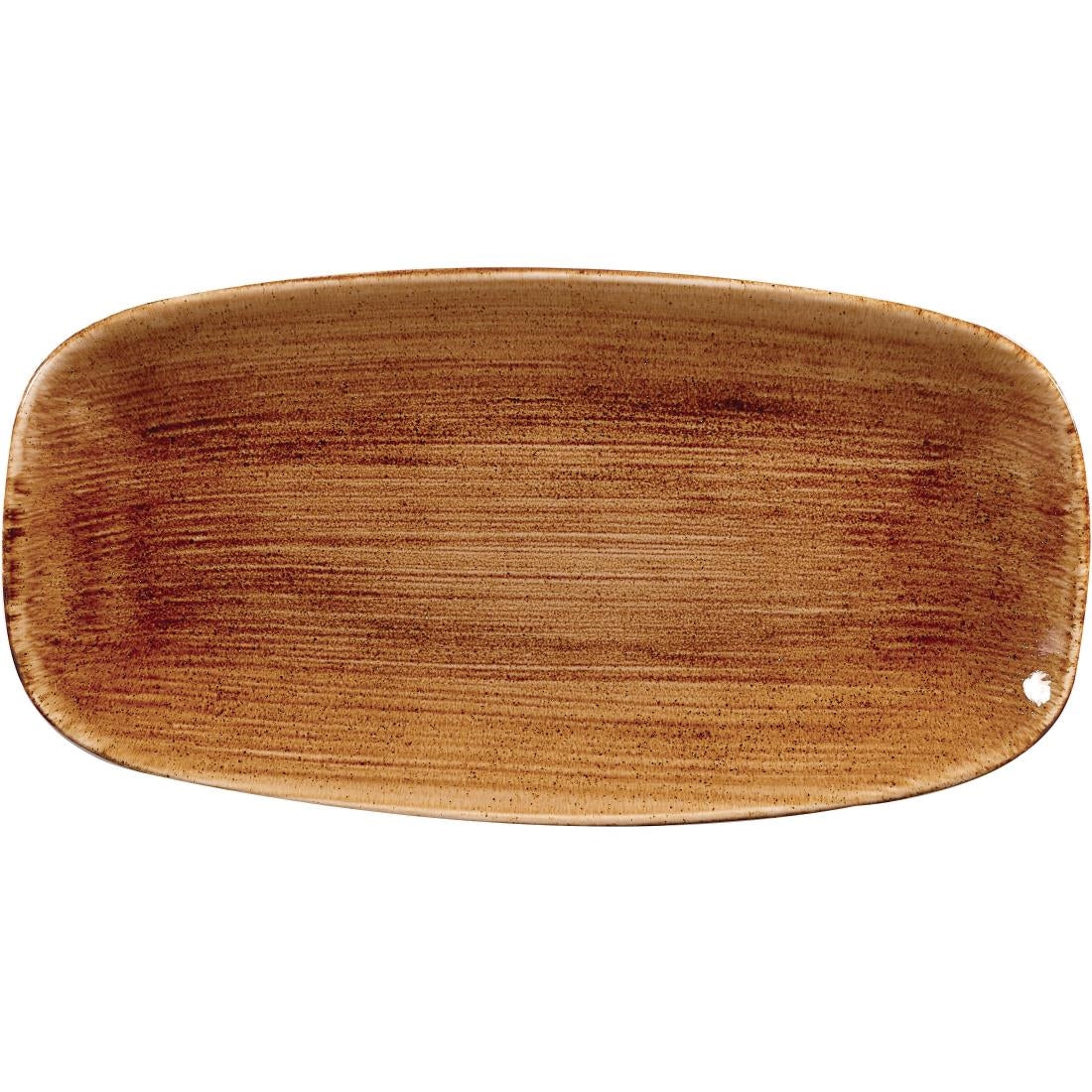 Assiettes oblongues Churchill Stonecast Patina Vintage Copper 355mm (Lot de 6)