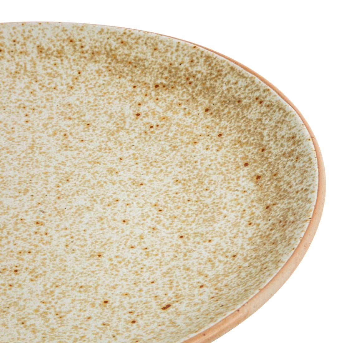 Assiettes coupes beige moucheté Olympia Canvas 27 cm (Lot de 6) - NISBETS