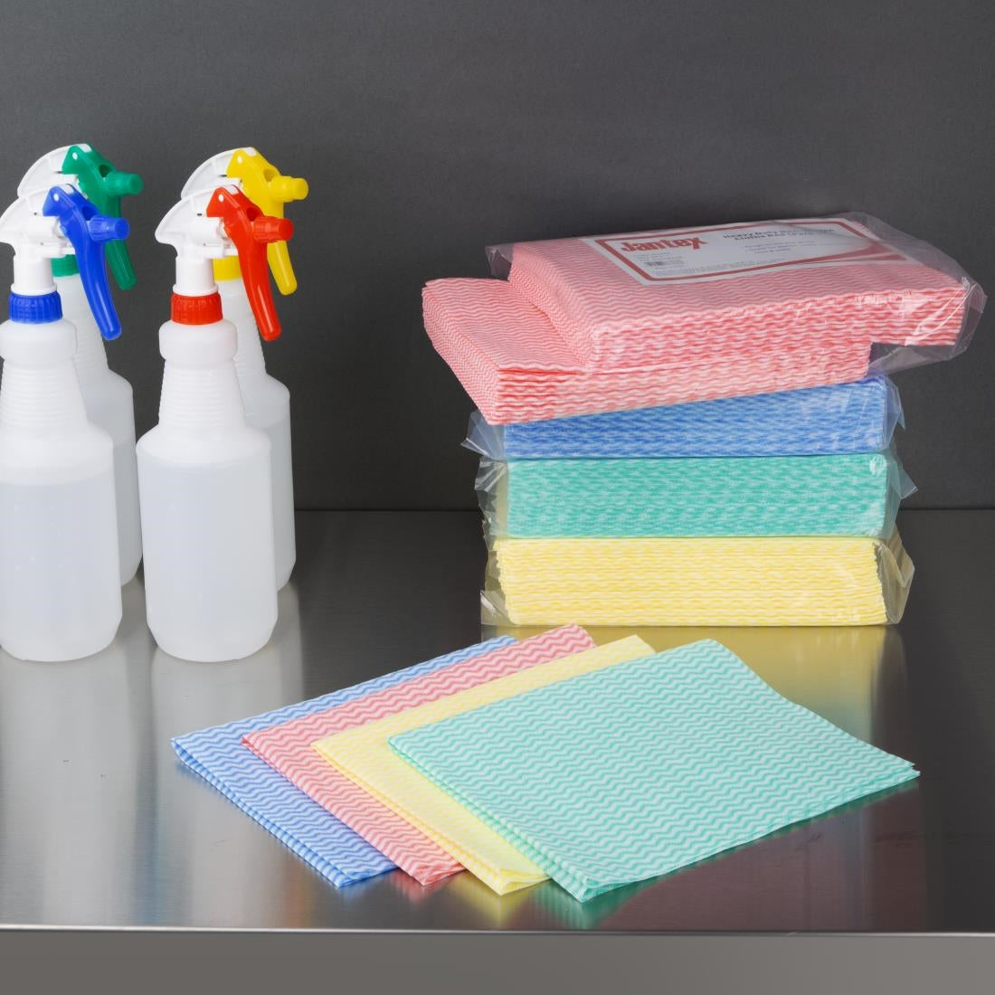 Chiffons non tissés très résistants Jantex jaunes (lot de 25)